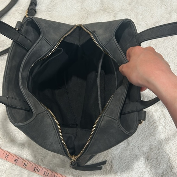 Free People - Charcoal Deep Gray 2-Way Handbag - Picture 11 of 16